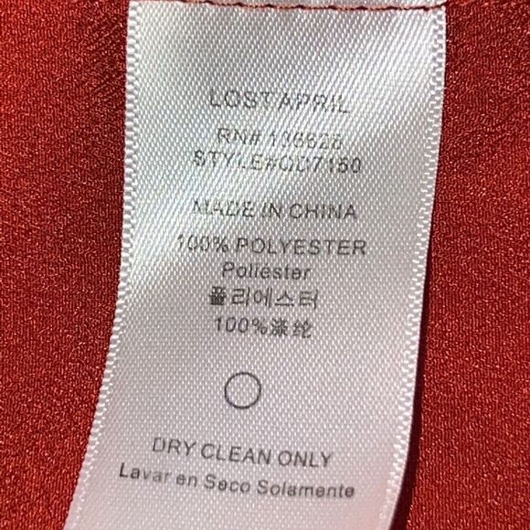 Anthropology Open Weaved Back Maxi Dress Women’s Large Rust Sheer Bottom - Picture 10 of 10